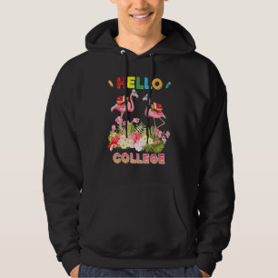 Veste À Capuche Bonjour Flamingo Collège Bienvenue à l'école Kid