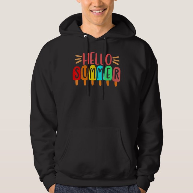 Veste À Capuche Bonjour Vacances Été Glace Crème Popsicle Ice Loll (Devant)
