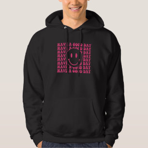 Veste À Capuche Bonne Journée Retro Smile Face Happy Face Preppy