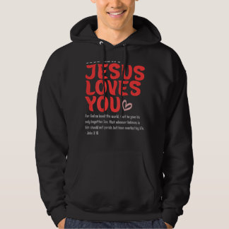 Veste À Capuche Bonne Nouvelle Jésus t'aime Message chrétien Bible