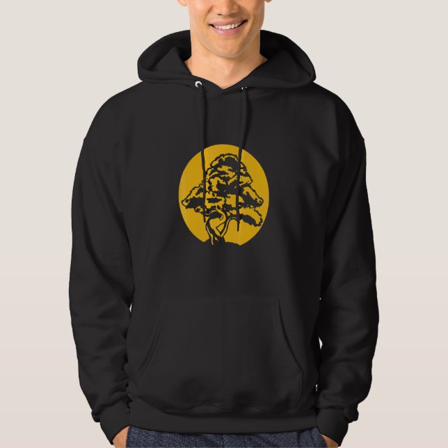 Veste À Capuche Bonsai Avec Coucher De Soleil (Devant)