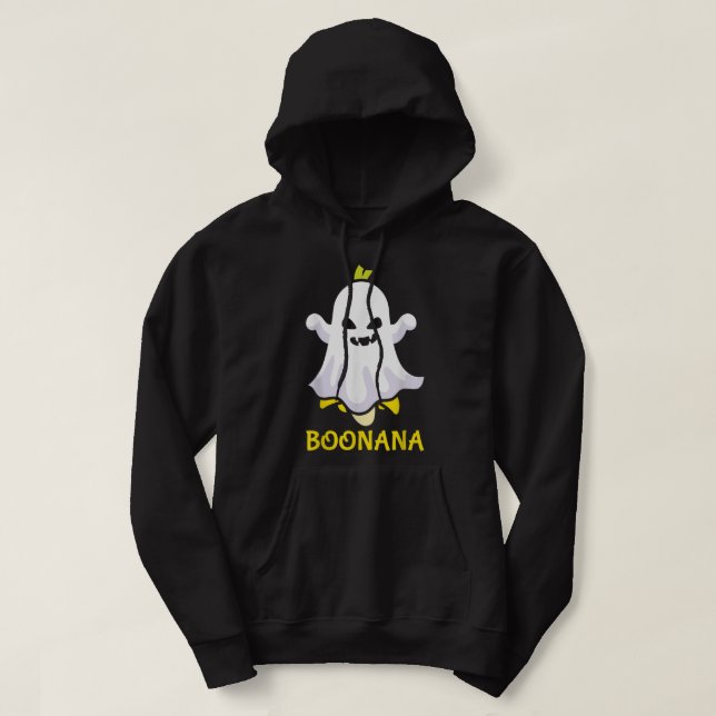 Veste À Capuche Boonana Banana Ghost Funny Scary Cute Halloween Co (Design devant)
