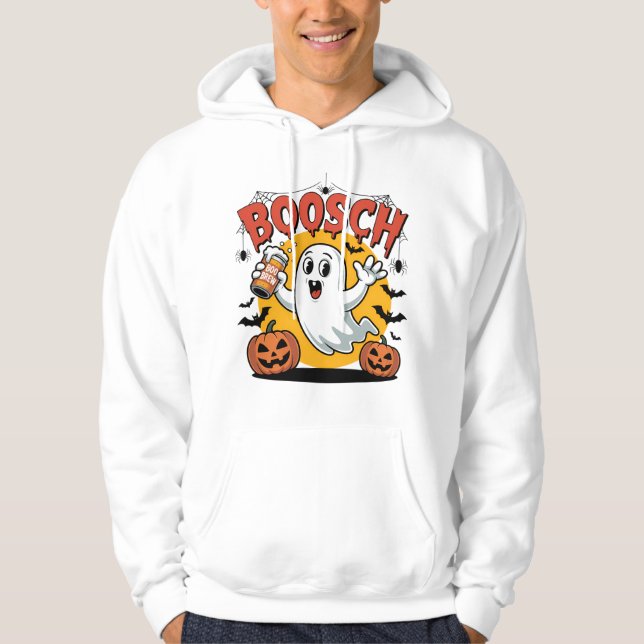 Veste À Capuche Boosch Ghost Halloween Bière Design (Devant)