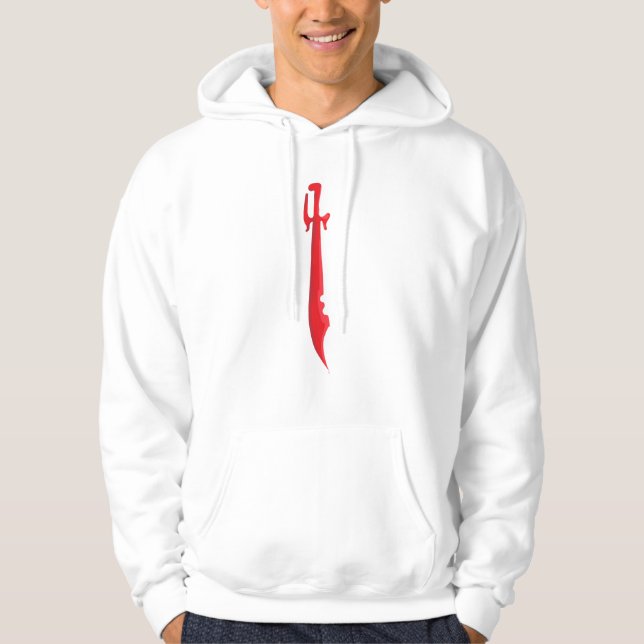 Veste À Capuche Bord Crimson - Conception Intense De L'Épée (Devant)