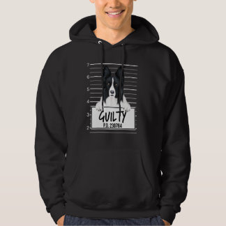Veste À Capuche Border Collie Mugshot Chien Coupable