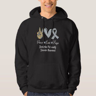 Veste À Capuche Borderline Personality Disorder Love Hope Silver R