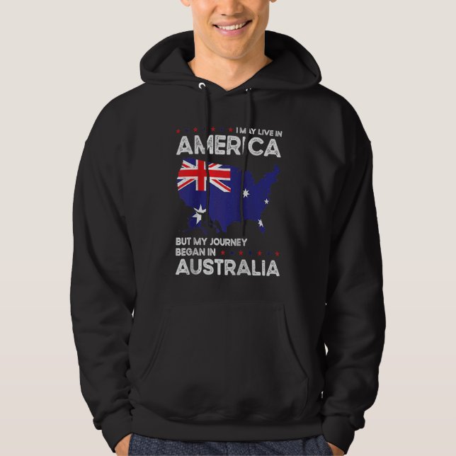 Veste À Capuche Born Australian Australia American USA Citizenship (Devant)