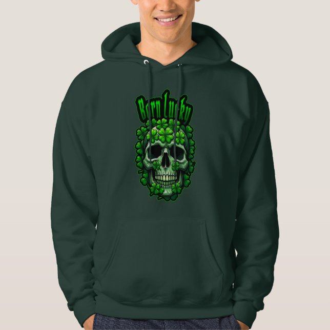 Veste À Capuche Born Lucky Skull St Patrick’s Day - camiseta (Devant)
