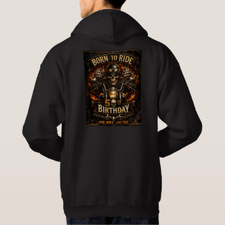 Veste À Capuche Born to Ride 50th Birthday Biker Skull