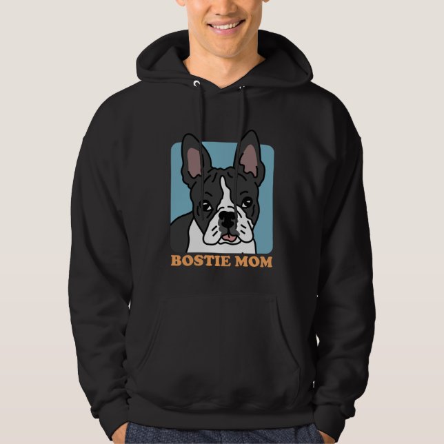 Veste À Capuche Bostie Mom Dog Owner Boston Terrier (Devant)