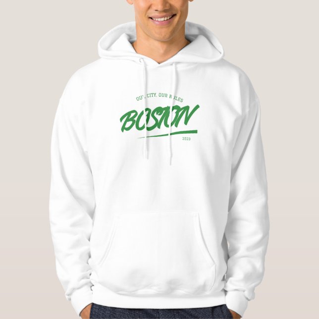 Veste À Capuche Boston - Notre ville, nos règles T-shirt (Devant)