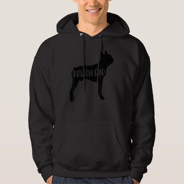 Veste À Capuche Boston Papa Funny Boston Terrier animal de compagn (Devant)
