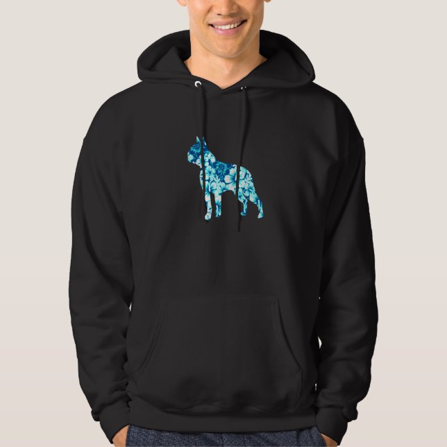Veste À Capuche Boston Terrier Aloha Hawaiian Chien 2 (Devant)