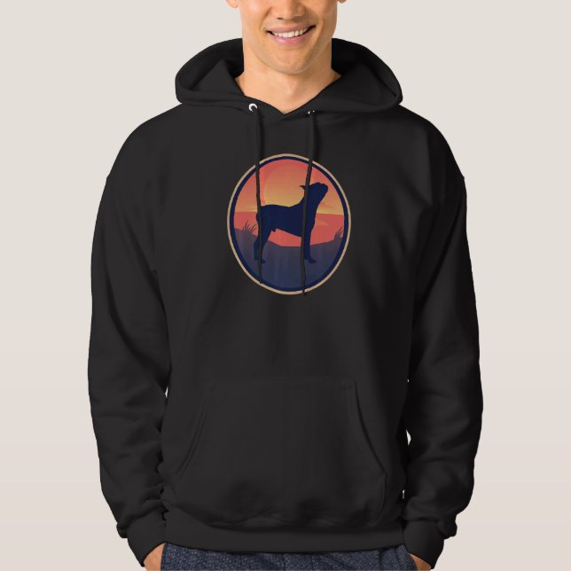 Veste À Capuche Boston Terrier Chien Retro 11 (Devant)
