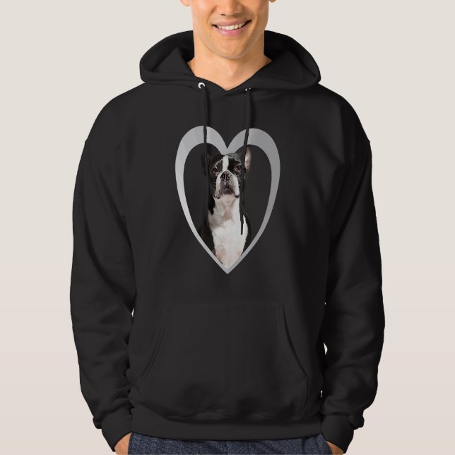 Veste À Capuche Boston Terrier  Dog Heart   Terrier  Boston Terrie (Devant)