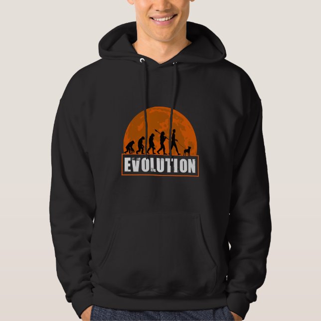Veste À Capuche Boston Terrier Funny Human Evolution (Devant)