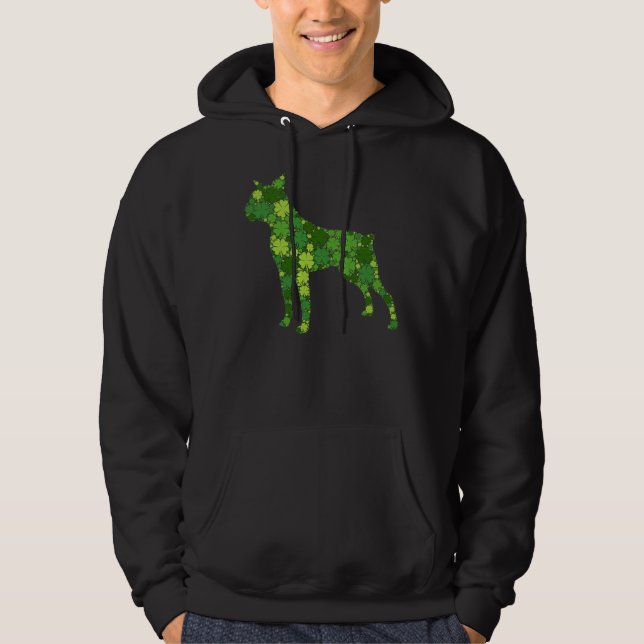 Veste À Capuche Boston Terrier Irish Green Shamrock C St patrick (Devant)
