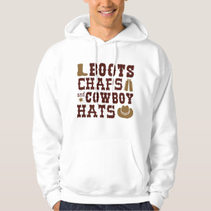 Veste À Capuche Bottes Cuirs Et Chapeaux De Cowboy