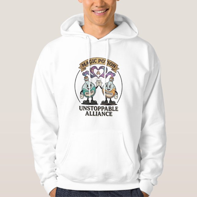Veste À Capuche Botto Marque Alliance Imparable Rétro Magie Potio (Devant)