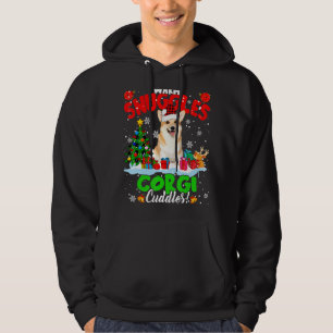 Veste À Capuche Boucles chaudes Corgi Boucles Xmas Arbre Plaid Pèr