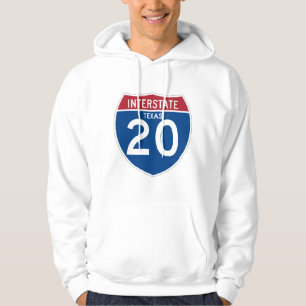 Veste À Capuche Bouclier d'autoroute nationale du Texas TX I-20 -