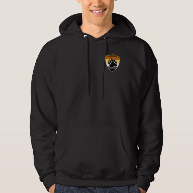 Veste À Capuche Bouclier de fierté d'ours Patte d'ours - Chemise (Devant)