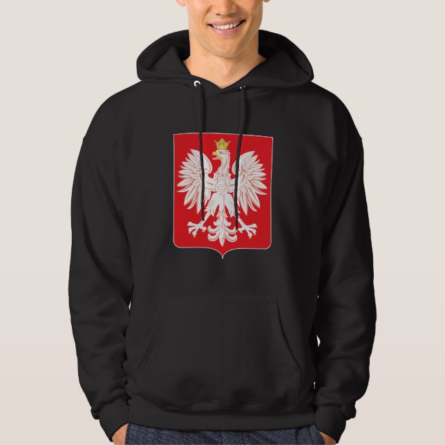 Veste À Capuche Bouclier polonais de rouge d'Eagle (Devant)