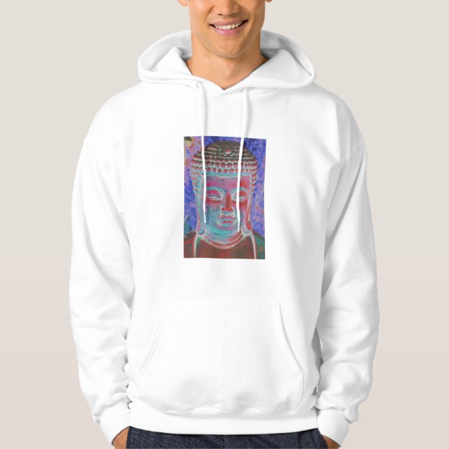 Veste À Capuche Bouddha du kaléidoscope peint (Devant)