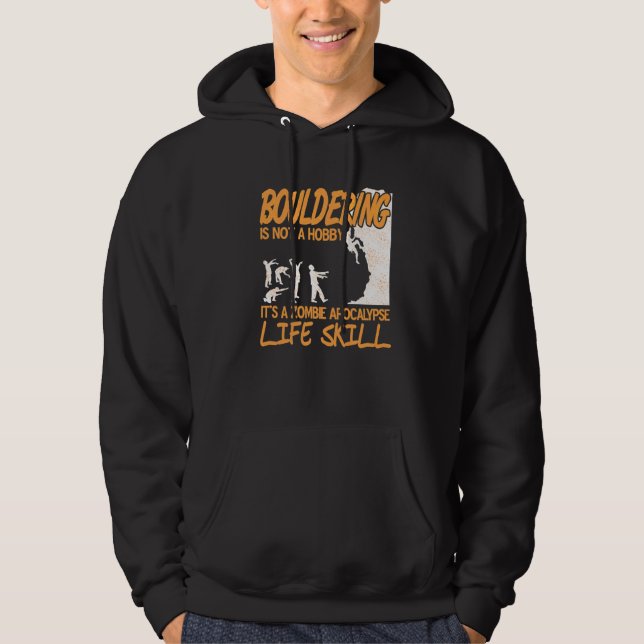 Veste À Capuche Bouldering C'est un Zombie Apocalypse compétence d (Devant)