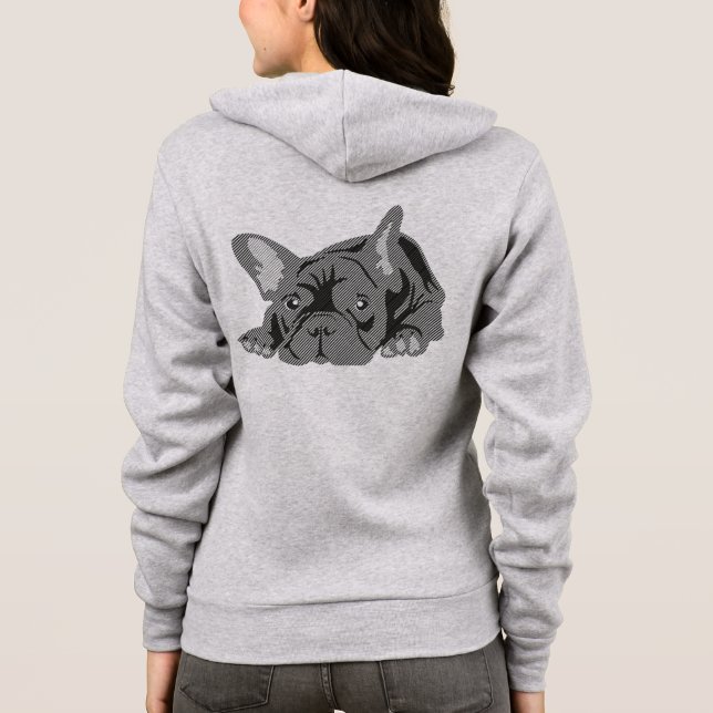 Veste À Capuche Bouledogue français (Dos)