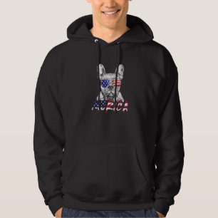 Veste À Capuche Bouledogue Français Américain Drapeau Usa Merica 4