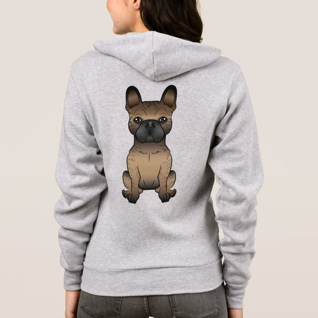 Veste À Capuche Bouledogue français bringé / Frenchie Chien de des (Dos)