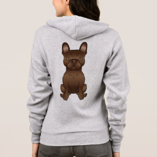 Veste À Capuche Bouledogue français brun / Frenchie Chien de dessi