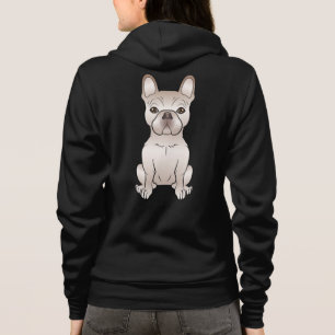 Veste À Capuche Bouledogue français crème assis