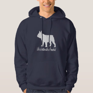 Veste À Capuche Bouledogue français : La vie est meilleure avec u