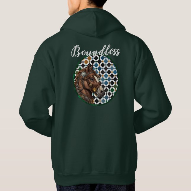Veste À Capuche Boundless Horse Hoodie – Alhambra Geometric Art Ba (Dos)