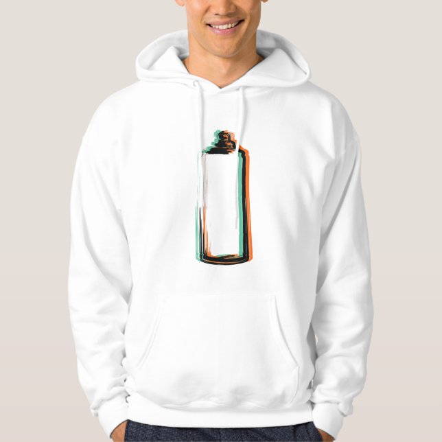 Veste À Capuche Bouteilles de peinture en spray abstraites (Devant)