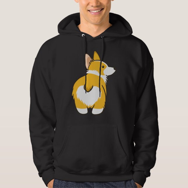 Veste À Capuche Bouton Coeur Corgi (Devant)