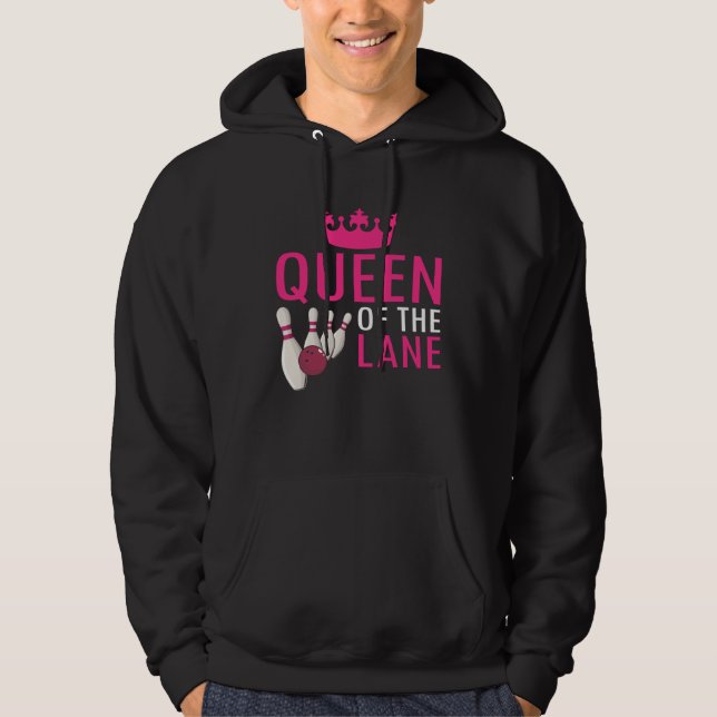 Veste À Capuche Bowling Queen Of The Lane Girl Women Player Bowler (Devant)