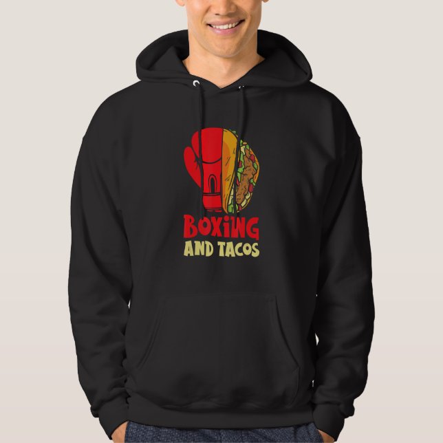 Veste À Capuche Boxe Et Tacos Jab Croix Hook Boxe Gants (Devant)