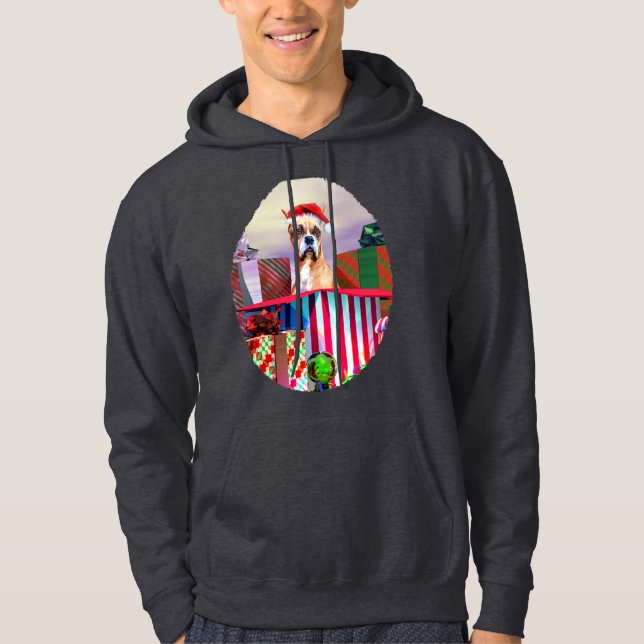 Veste À Capuche Boxer Noël Surprise (Devant)