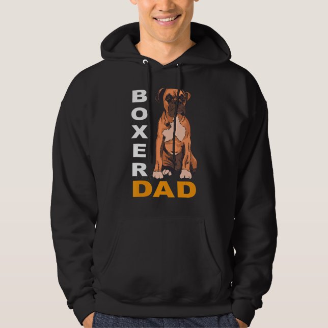 Veste À Capuche Boxer Papa Fête des pères Chien 1 (Devant)
