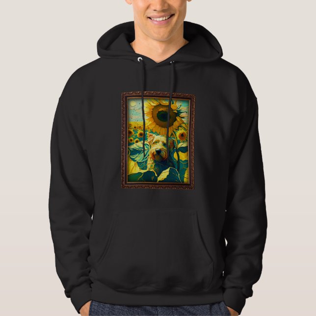 Veste À Capuche Boxerdoodle Painting Sunflower Flower Mom Women Fl (Devant)