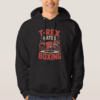 Veste À Capuche Boxing T-Rex Dinosaur T-Rex Hates Boxing