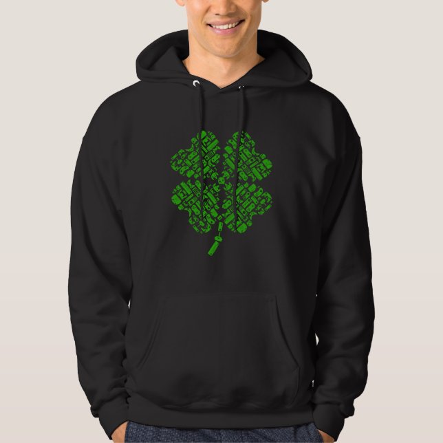 Veste À Capuche Boys Gamer St Patricks Day Shamrock Gaming Men Kid (Devant)