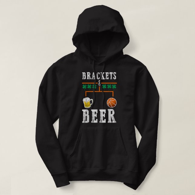 Veste À Capuche Brackets et la Marche de la bière Basketball Colle (Design devant)