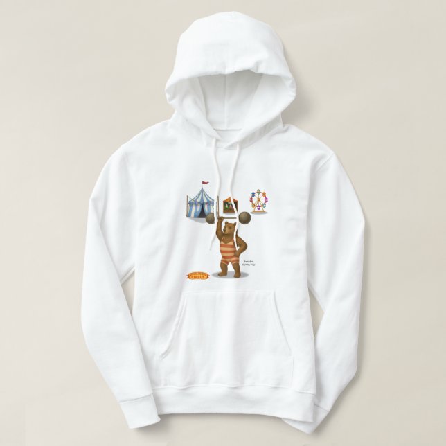 Veste À Capuche Brandon, ours puissant du cirque (Design devant)