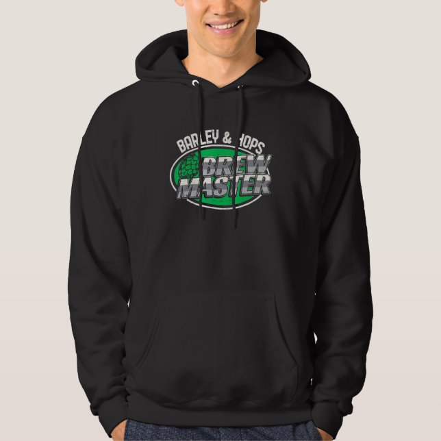 Veste À Capuche Brasseur de houblon d'orge rétro (Devant)