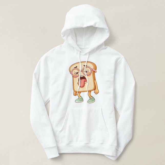 Veste À Capuche Bread Tony Tired Mood – Funny Bread T-Shirt (Design devant)