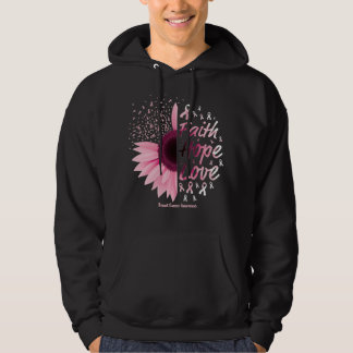 Veste À Capuche Breast Cancer Awareness Gifts Christian Faith Hope